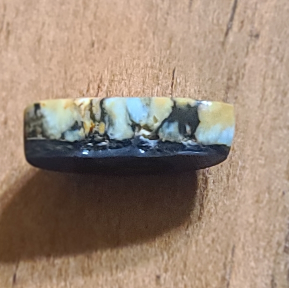 Rare & collectible genuine 7 Dwarfs Turquoise/variscite cabochon, backed. - Picture 4 of 6